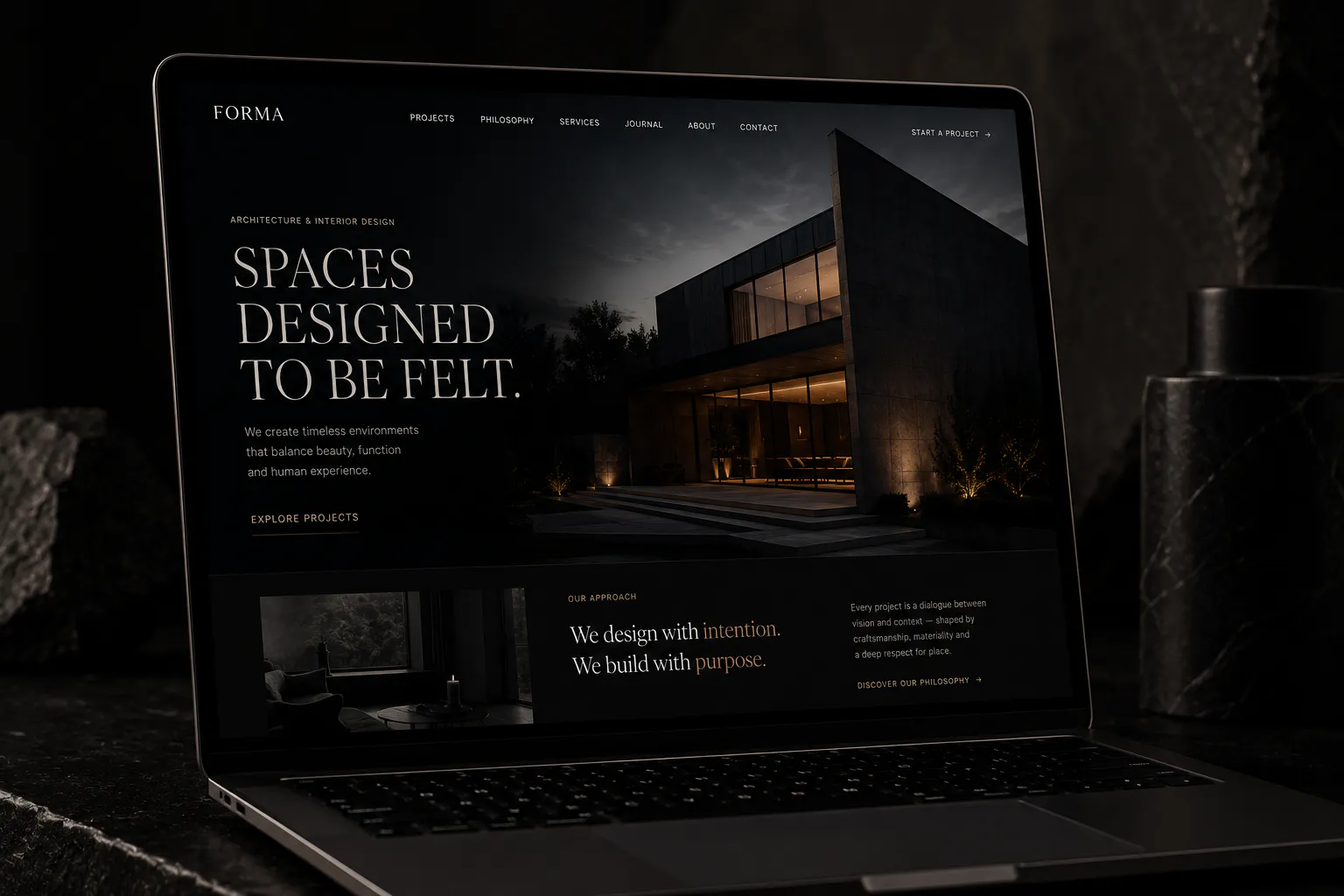 Luxury website design by Rouge Digital