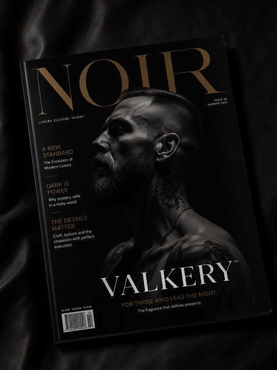VALKERY cinematic campaign image with premium dark atmosphere